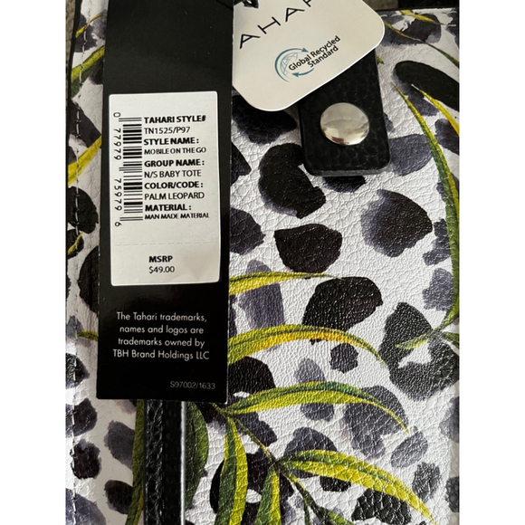 Tahari Micro On The Go NWT Palm Leopard Print Bag - Picture 9 of 9